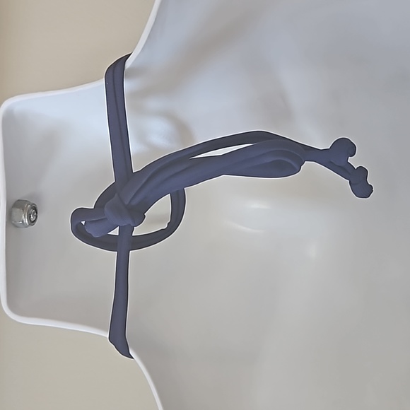 COLLOYES Two Piece Sexy Navy Blue Bikini Set Halter String Triangle Swimwear - Picture 7 of 11